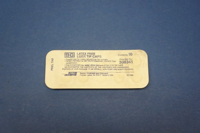 BD 308341 Latex Free Luer Tip Caps ~ Pack of 10